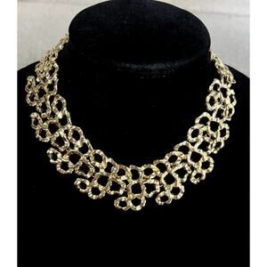 Park Lane gold coral choker statement necklace